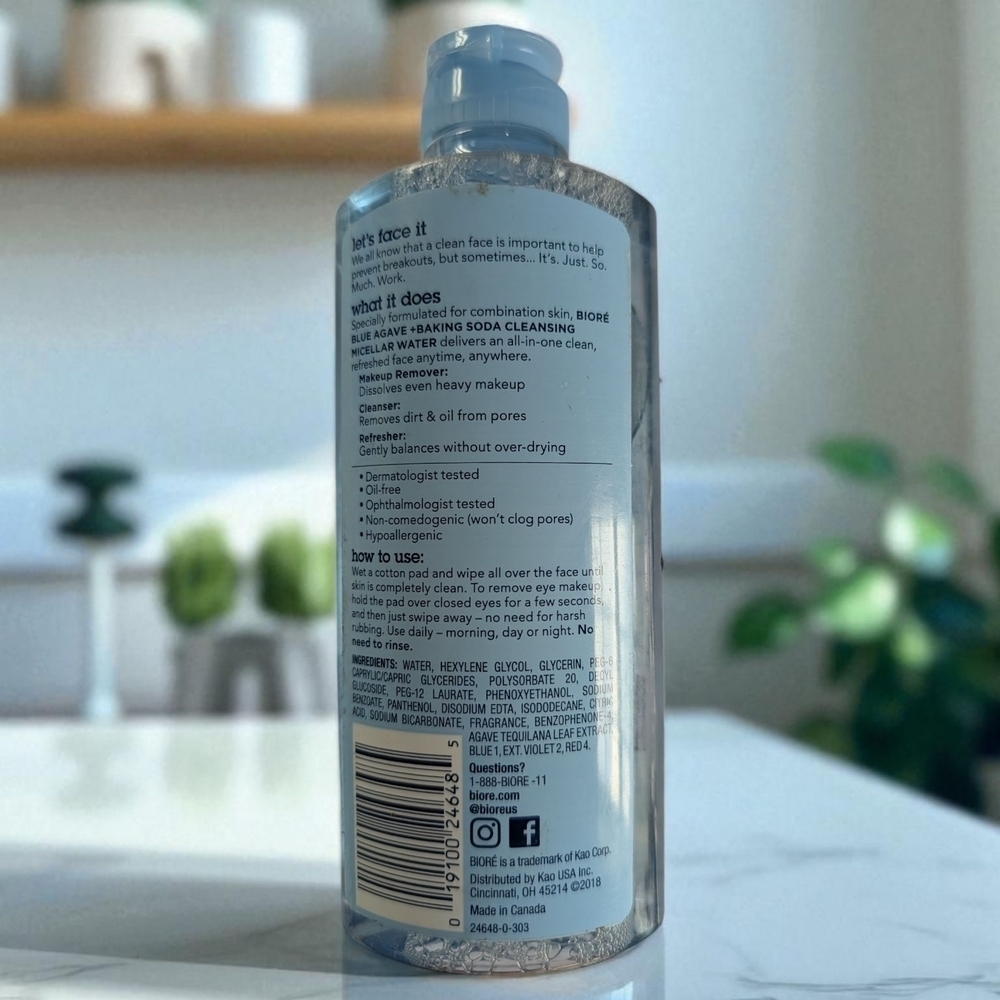 Biore Blue Agave And Baking Soda Cleansing Micellar Water (New) - Picture 2 of 2